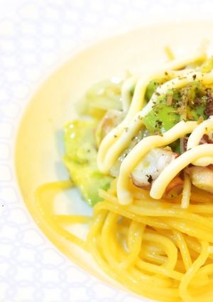 アボガドとタコと大根のサラダパスタ♪-レシピのメイン写真