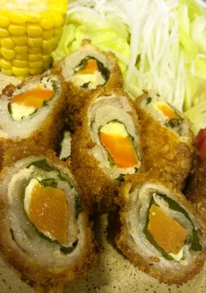 大葉と人参とチーズの肉巻きフライ-レシピのメイン写真