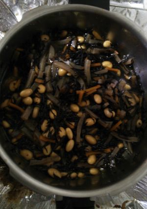 活力鍋で作るひじきと大豆の煮物-レシピのメイン写真