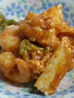 厚揚げ入りで満足エビチリ-レシピのメイン写真