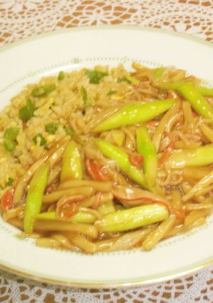 筍とアスパラガスのガチムチあんかけ炒飯-レシピのメイン写真