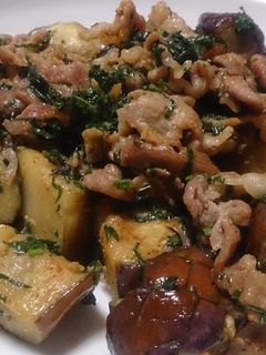 夏バテ解消!豚肉と茄子の大葉味噌炒め-レシピのメイン写真