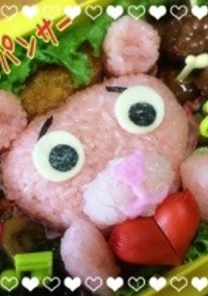 簡単！ピンクパンサー♡キャラ弁・遠足-レシピのメイン写真