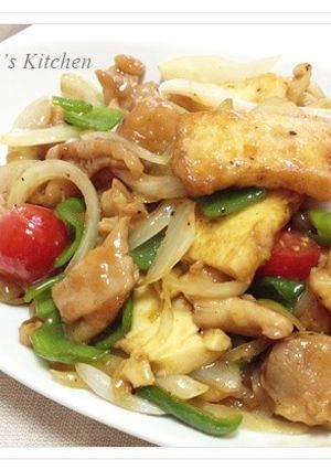 鶏肉と厚揚げの甘辛炒め-レシピのメイン写真