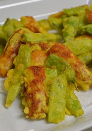 カレー風味☆竹輪とインゲンのかき揚げ♪-レシピのメイン写真