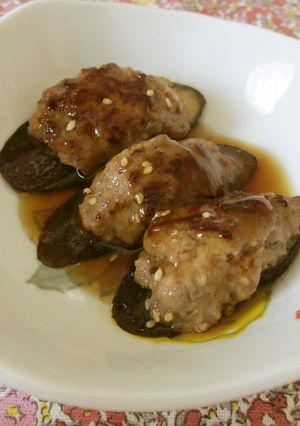 なすひき肉詰めの甘辛あんかけ-レシピのメイン写真