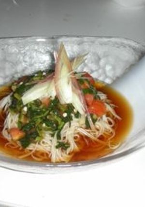 モロヘイヤとオクラのねばねばそうめん-レシピのメイン写真