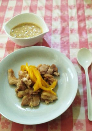 白ごまソースとボイルドとり肉とパプリカ-レシピのメイン写真