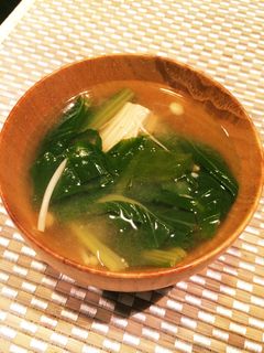 小松菜とえのきのお味噌汁-レシピのメイン写真