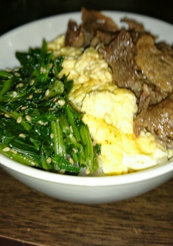 ランチに簡単３色丼-レシピのメイン写真