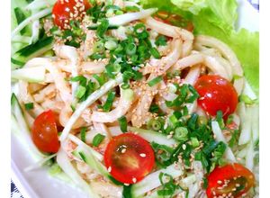 安い！簡単！冷やして美味しいサラダうどん-レシピのメイン写真