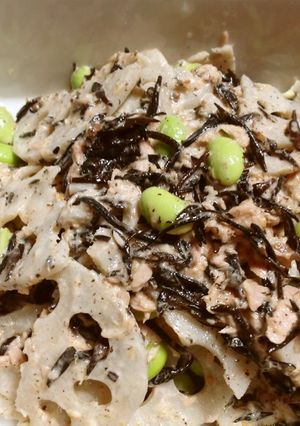 食物繊維たっぷり♪蓮根ひじきツナサラダ-レシピのメイン写真