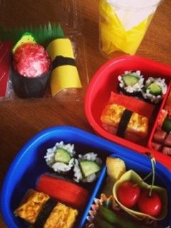キャラ弁♪お寿司?弁当♪-レシピのメイン写真