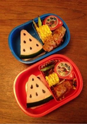 キャラ弁♪スイカ弁当♪-レシピのメイン写真