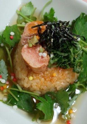 焼おにぎりのダシ茶漬け(冷んやり／温か)-レシピのメイン写真