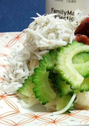 釜揚げしらすと梅干しのゴーヤそうめん-レシピのメイン写真