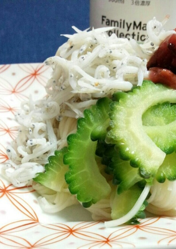 釜揚げしらすと梅干しのゴーヤそうめん-レシピのメイン写真