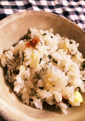 超簡単!梅しそチーズの炊き込みご飯-レシピのメイン写真