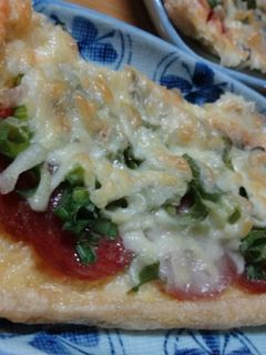 うすあげとサラミのチーズ焼き-レシピのメイン写真