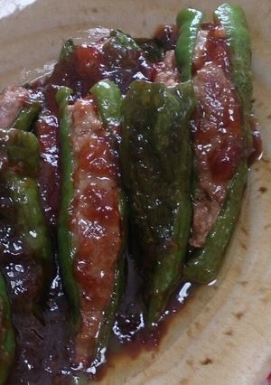 万能だれで万願寺唐辛子の肉詰め-レシピのメイン写真