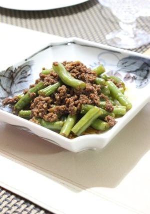 いんげんとひき肉のピリ辛炒め-レシピのメイン写真