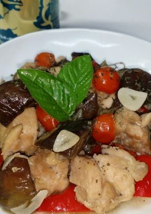 簡単さっぱり鶏肉となすの アンチョビ炒め-レシピのメイン写真