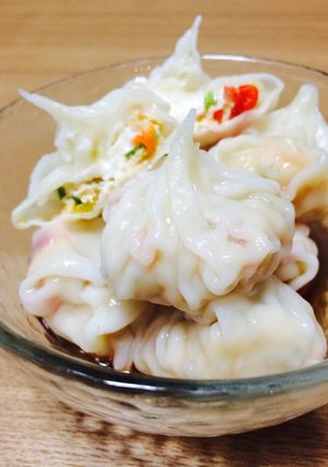 夏野菜とクリームチーズの彩り冷し水餃子-レシピのメイン写真