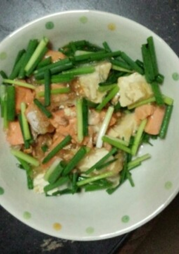 甘塩鮭と豆腐の卵とじ-レシピのメイン写真