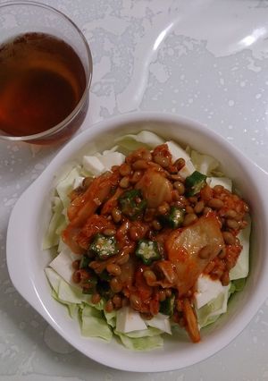キムチ納豆腐キャベツ☆ダイエット＆便秘に-レシピのメイン写真