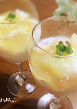 おとなのジュレゼリーと桃のパフェ-レシピのメイン写真