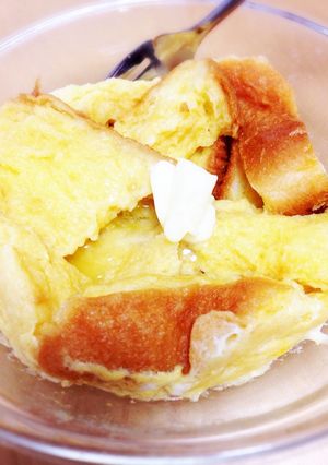 夏休みの朝食おやつに♡簡単パンプディング-レシピのメイン写真