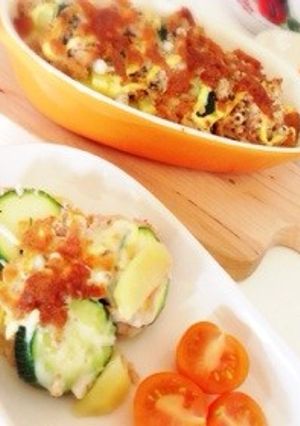 ズッキーニとじゃがいものツナチーズ焼き-レシピのメイン写真