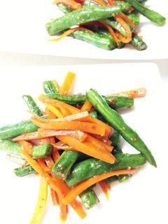 インゲン にんじんの白だしきんぴら-レシピのメイン写真