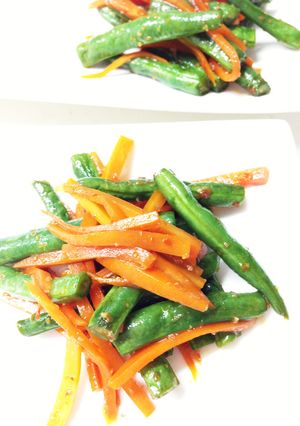 インゲン にんじんの白だしきんぴら-レシピのメイン写真