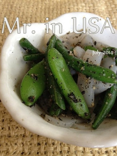 こんにゃくと緑野菜の黒胡麻和え-レシピのメイン写真