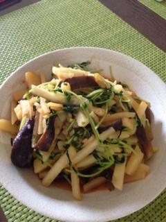 じゃが茄子豆苗の韓国風炒め物-レシピのメイン写真