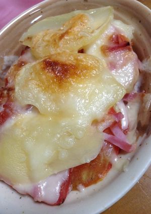 ポテトとトマトの重ね焼き-レシピのメイン写真