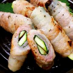 รูปของ ズッキーニとなすの豚肉巻き✲*ᗜ