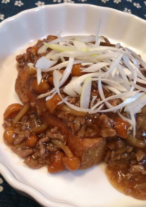 ♪厚揚げのナメコそぼろあん♪-レシピのメイン写真