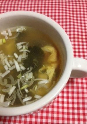 ワカメと卵のコンソメスープ-レシピのメイン写真
