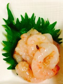 工程1つ!甘エビ梅昆布茶和え-レシピのメイン写真
