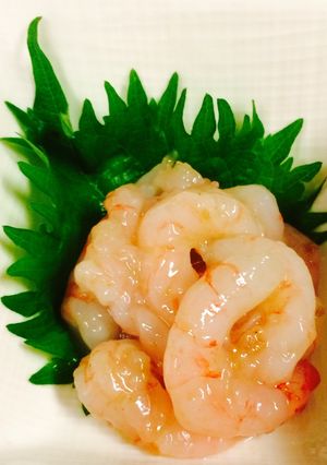 工程1つ!甘エビ梅昆布茶和え-レシピのメイン写真