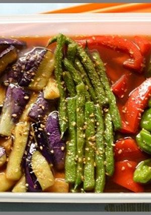 夏野菜の揚げ浸し 生姜風味-レシピのメイン写真