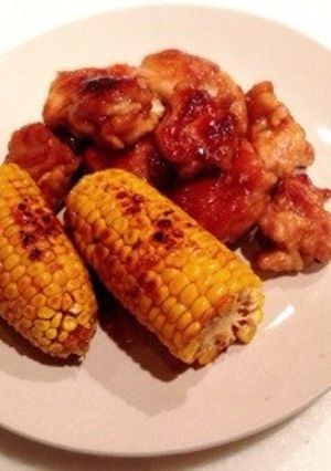 一気に2品♡照焼きチキンと焼きもろこし-レシピのメイン写真
