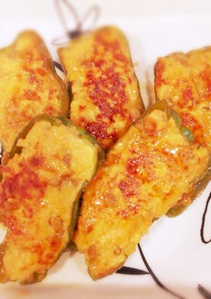 納豆deふっくらヘルシー☆ピーマン肉詰め-レシピのメイン写真