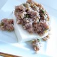ひき肉の実山椒炒め冷奴のせ