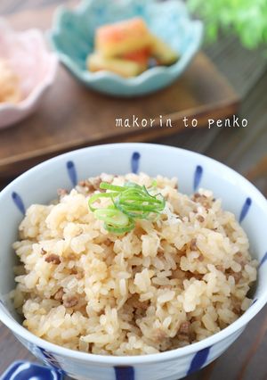 簡単！新生姜の味噌味炊き込みご飯-レシピのメイン写真