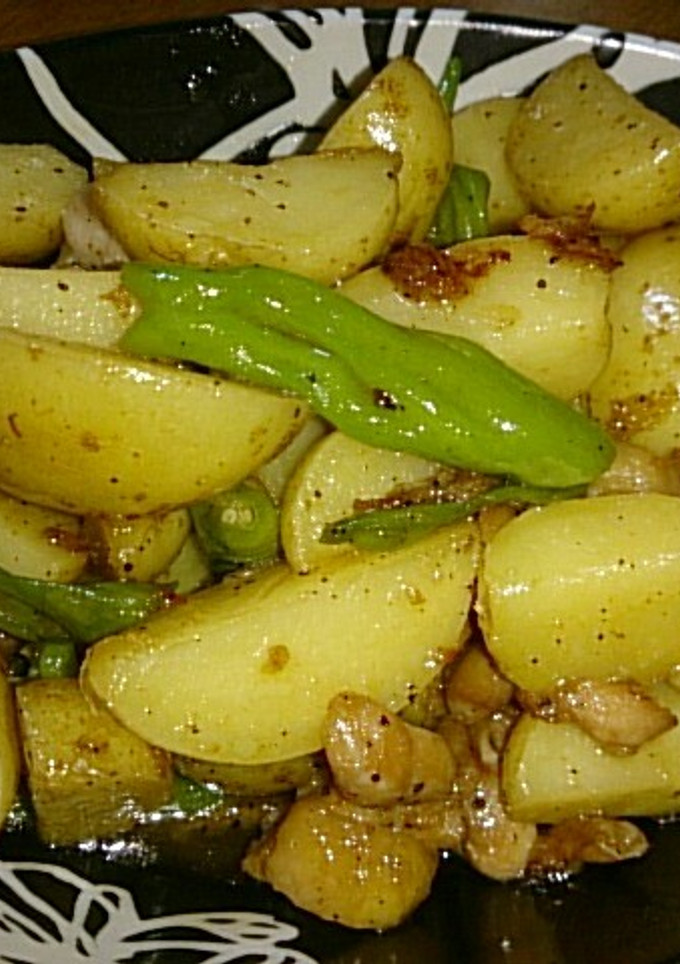 じゃが芋､ししとう､鶏肉のさっぱり炒め♪-レシピのメイン写真