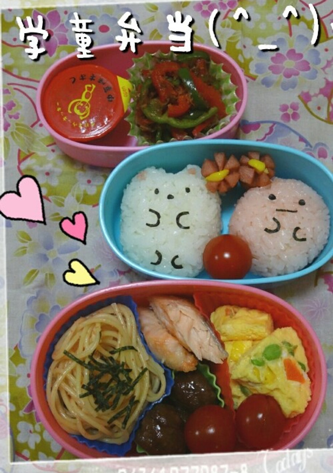 すみっこぐらしより～しろくま&たぴおか弁-レシピのメイン写真