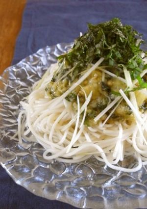 これでもか紫蘇&焼きナスのとろりのせ素麺-レシピのメイン写真
